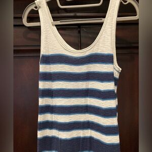 Vince Blue and White Soft Sleeveless Tank Dress